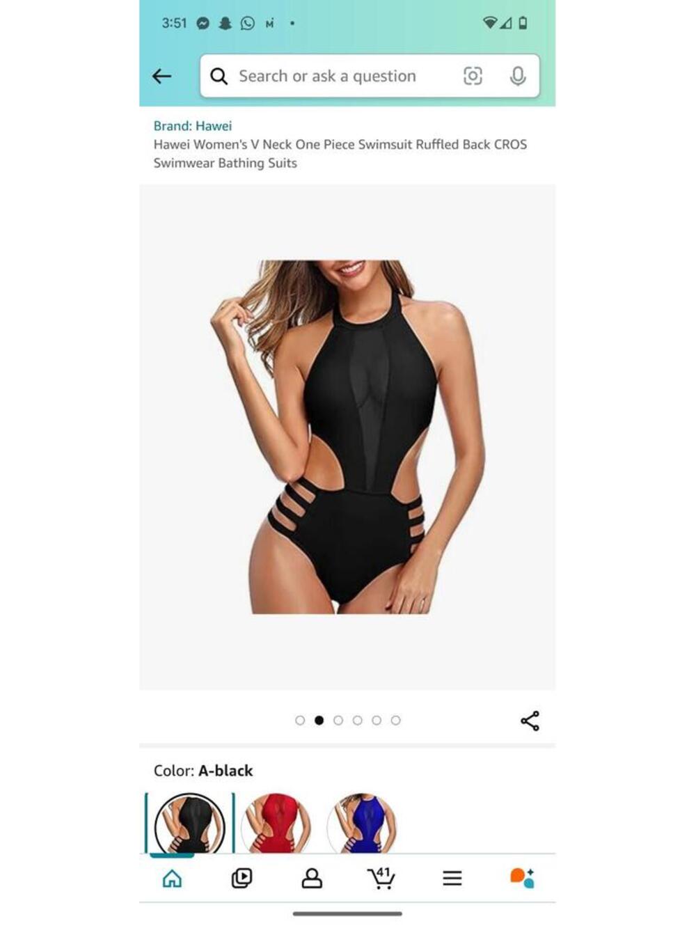 Women's V Neck One Piece Swimsuit Ruffled Back CROS Swimwear Bathing Su [COPY]